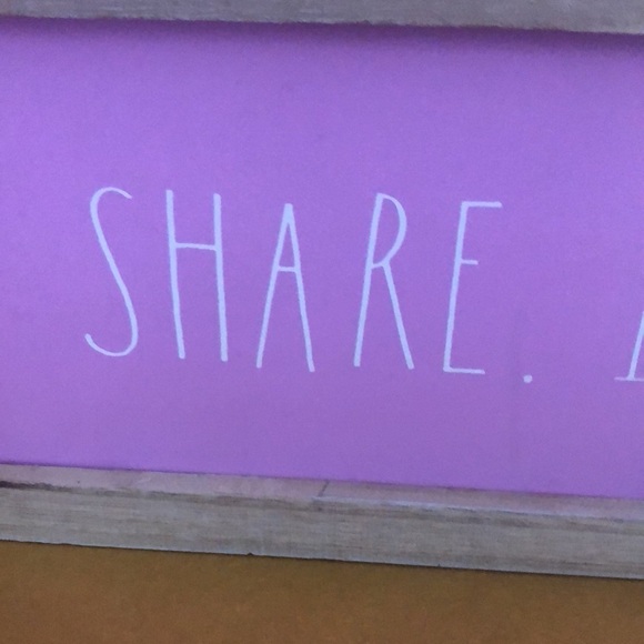 RAE DUNN WOOD SIGN SHARE. IMAGINE. LAUGH FOR THE GIRL ROOM - Picture 3 of 6